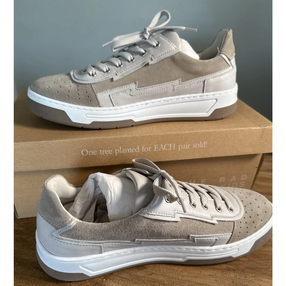 The Rad Black Kids Umbane Low Top Sneakers Men's 9 Gray/White Round Toe Lace Up